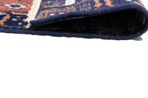 Rust & Navy Tribal 3X8 Indo-Joshaghan Oriental Runner Rug