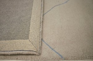 Beige Geometric Modern 3X12 Hand-Tufted Rug