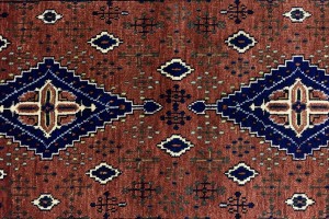 Rust & Navy Tribal 2'5X14 Indo-Joshaghan Oriental Runner Rug