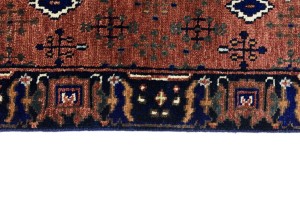 Rust & Navy Tribal 2'5X14 Indo-Joshaghan Oriental Runner Rug
