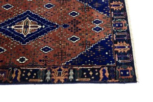 Rust & Navy Tribal 2'5X14 Indo-Joshaghan Oriental Runner Rug