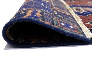 Rust & Navy Tribal 2'5X14 Indo-Joshaghan Oriental Runner Rug