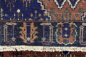 Rust & Navy Tribal 2'5X14 Indo-Joshaghan Oriental Runner Rug