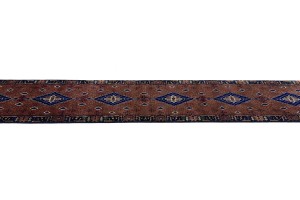 Rust & Navy Tribal 2'5X14 Indo-Joshaghan Oriental Runner Rug