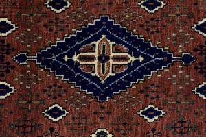 Rust & Navy Tribal 2'5X14 Indo-Joshaghan Oriental Runner Rug