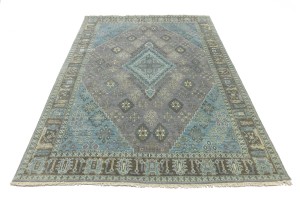 Taupe Tribal 6X9 Indo-Joshaghan Oriental Rug