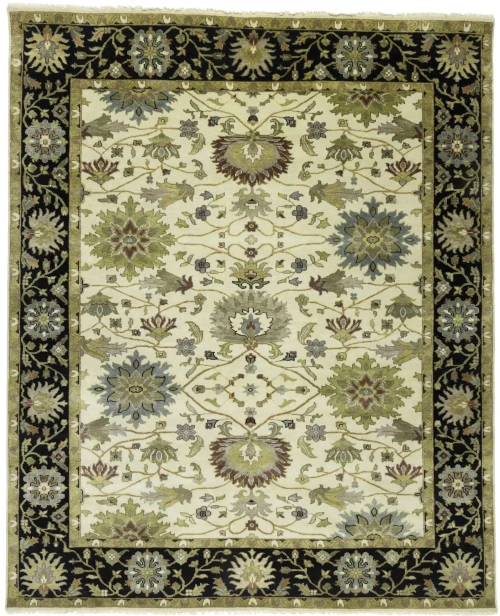 Cream Floral Osh Chobi 8X10 Peshawar Oriental Rug