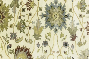 Cream Floral Osh Chobi 8X10 Peshawar Oriental Rug