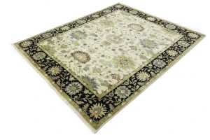 Cream Floral Osh Chobi 8X10 Peshawar Oriental Rug