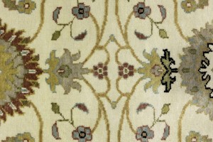Cream Floral Osh Chobi 2'5X12 Peshawar Oriental Runner Rug