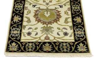 Cream Floral Osh Chobi 2'5X12 Peshawar Oriental Runner Rug