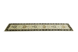Cream Floral Osh Chobi 2'5X12 Peshawar Oriental Runner Rug