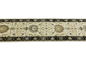 Cream Floral Osh Chobi 2'5X12 Peshawar Oriental Runner Rug