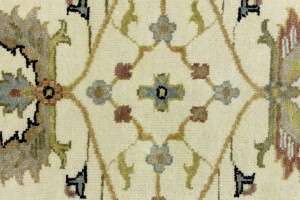 Cream Floral Osh Chobi 2'5X12 Peshawar Oriental Runner Rug
