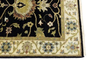 Black Floral Osh Chobi 3X5 Peshawar Oriental Rug