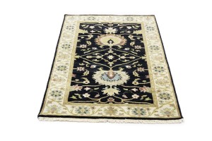 Black Floral Osh Chobi 3X5 Peshawar Oriental Rug