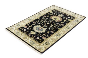 Black Floral Osh Chobi 3X5 Peshawar Oriental Rug