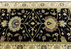 Black Floral Osh Chobi 3X5 Peshawar Oriental Rug