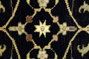 Black Floral Osh Chobi 3X5 Peshawar Oriental Rug