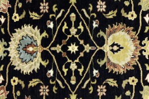 Black Floral Osh Chobi 3X5 Peshawar Oriental Rug