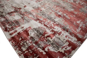 Distressed Abstract Modern 8X10 Hand-Loomed Rug
