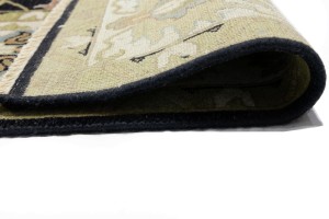 Black Floral Osh Chobi 9X12 Peshawar Oriental Rug