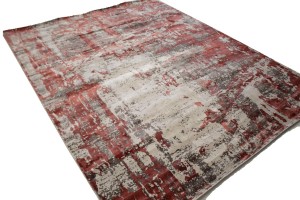 Distressed Abstract Modern 8X10 Hand-Loomed Rug
