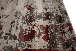 Distressed Abstract Modern 8X10 Hand-Loomed Rug