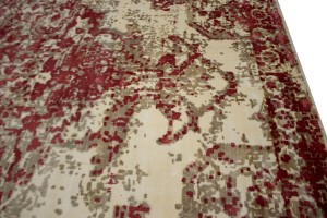Distressed Floral Modern 8X10 Hand-Loomed Rug