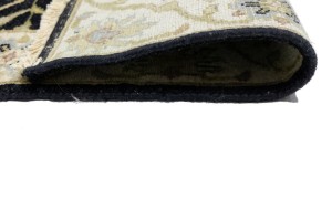 Black Floral Osh Chobi 3X8 Peshawar Oriental Runner Rug