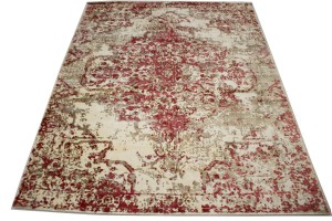 Distressed Floral Modern 8X10 Hand-Loomed Rug
