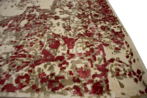 Distressed Floral Modern 8X10 Hand-Loomed Rug