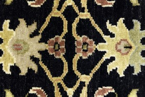 Black Floral Osh Chobi 3X8 Peshawar Oriental Runner Rug