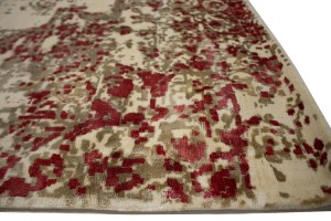 Distressed Floral Modern 8X10 Hand-Loomed Rug