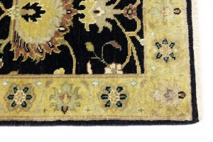 Black Floral Osh Chobi 2X3 Peshawar Oriental Rug