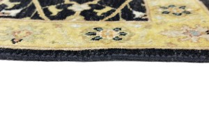 Black Floral Osh Chobi 2X3 Peshawar Oriental Rug