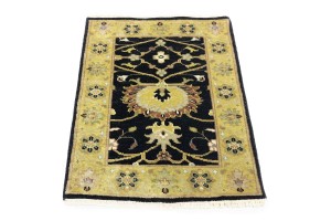 Black Floral Osh Chobi 2X3 Peshawar Oriental Rug