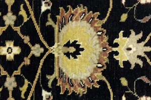 Black Floral Osh Chobi 2X3 Peshawar Oriental Rug