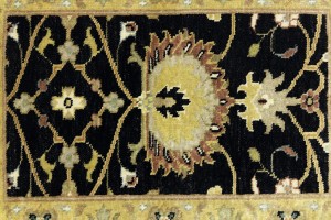 Black Floral Osh Chobi 2X3 Peshawar Oriental Rug