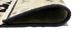 Black Floral Osh Chobi 3X10 Peshawar Oriental Runner Rug