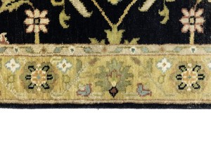Black Floral Osh Chobi 3X5 Peshawar Oriental Rug
