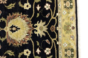 Black Floral Osh Chobi 3X5 Peshawar Oriental Rug