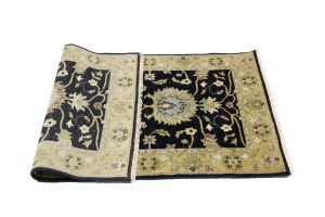 Black Floral Osh Chobi 3X5 Peshawar Oriental Rug