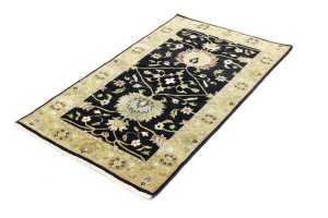Black Floral Osh Chobi 3X5 Peshawar Oriental Rug