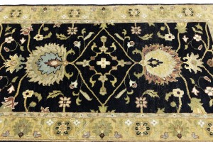 Black Floral Osh Chobi 3X5 Peshawar Oriental Rug