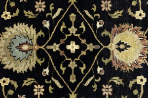 Black Floral Osh Chobi 3X5 Peshawar Oriental Rug