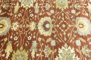 Rust Floral Osh Chobi 8X10 Peshawar Oriental Rug