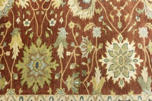 Rust Floral Osh Chobi 8X10 Peshawar Oriental Rug