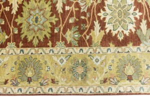 Rust Floral Osh Chobi 8X10 Peshawar Oriental Rug