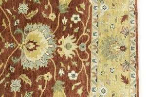 Rust Floral Osh Chobi 8X10 Peshawar Oriental Rug
